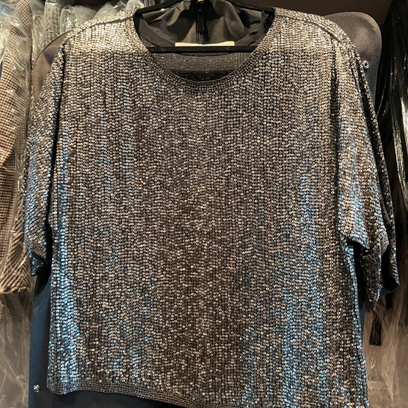 Twelfth Street by Cynthia Vincent Sequin Top, Size S - Picture 1 of 5